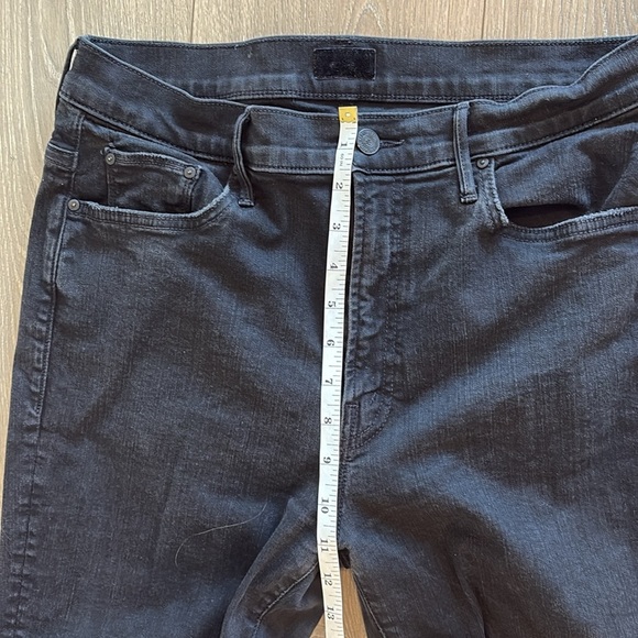 MOTHER The Insider Crop Step Fray Size 32 Not Guilty Wash Black Gray - Picture 14 of 16